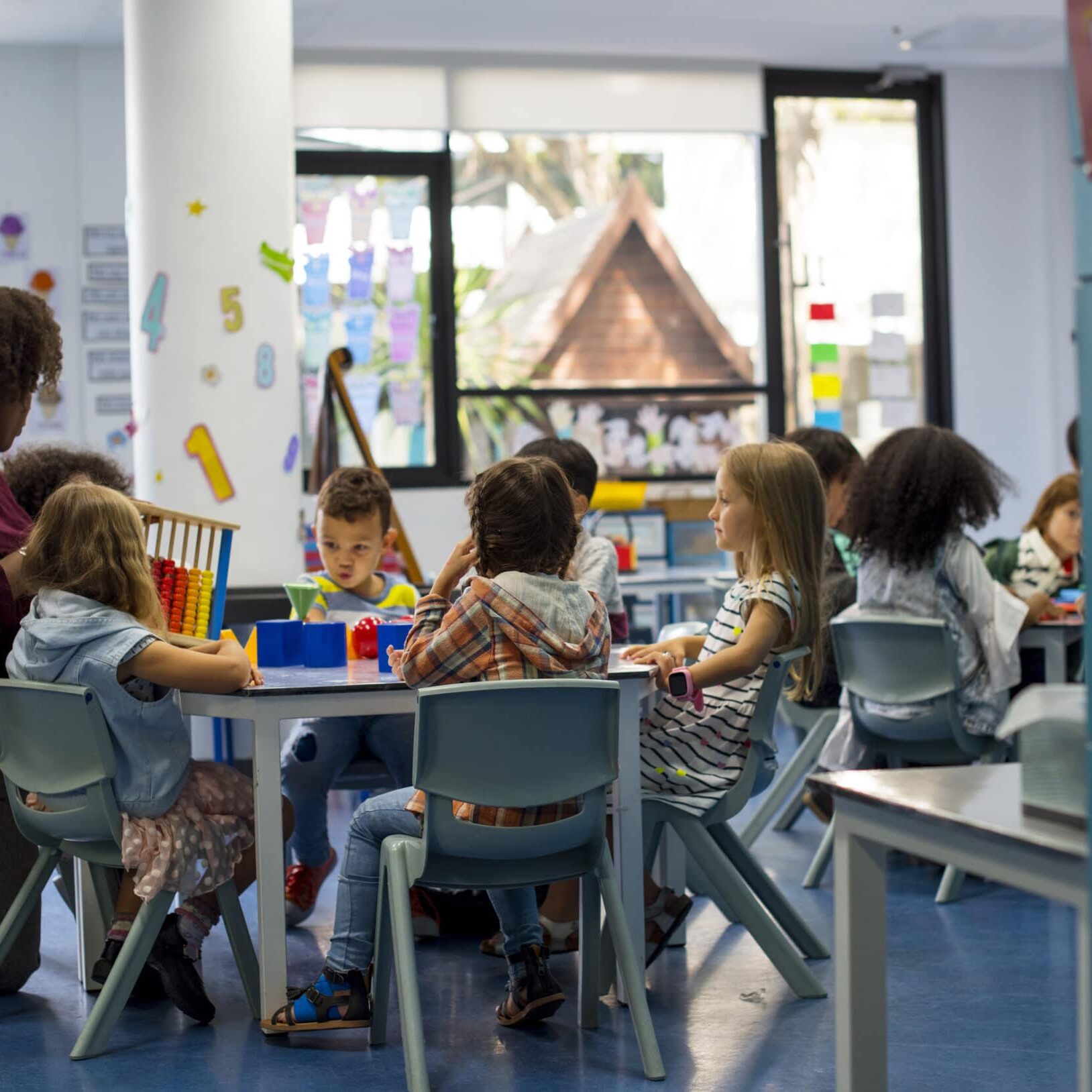Group Of Diverse Students At Daycare